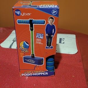 Blue and Green Jump & Squeak Pogo Hopper